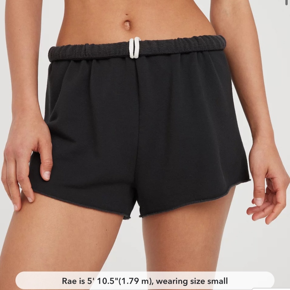 NWOT OFFLINE By Aerie OTT Fleece Short in True Black Sz S